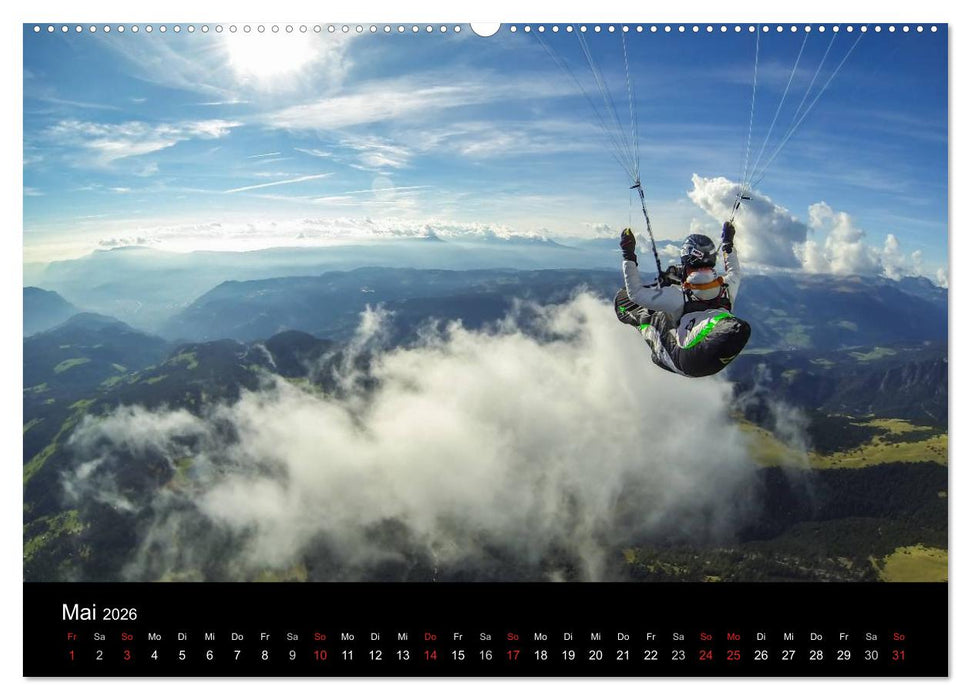 Paragliding - zwischen Himmel und Erde (CALVENDO Wandkalender 2026)