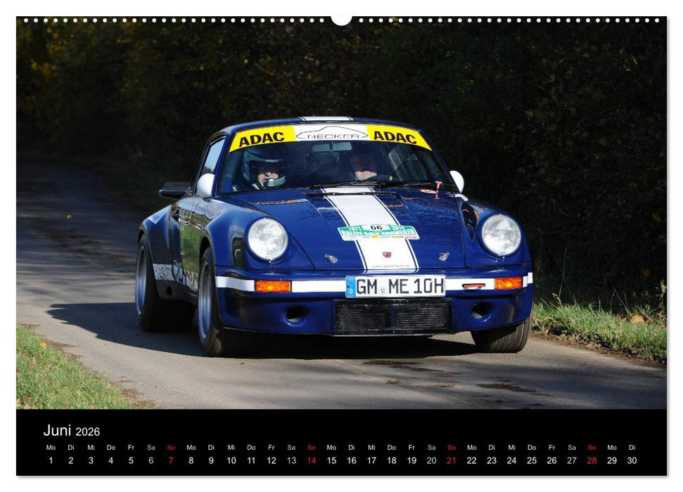 Bergrennen und Rallye im Porsche (CALVENDO Wandkalender 2026)