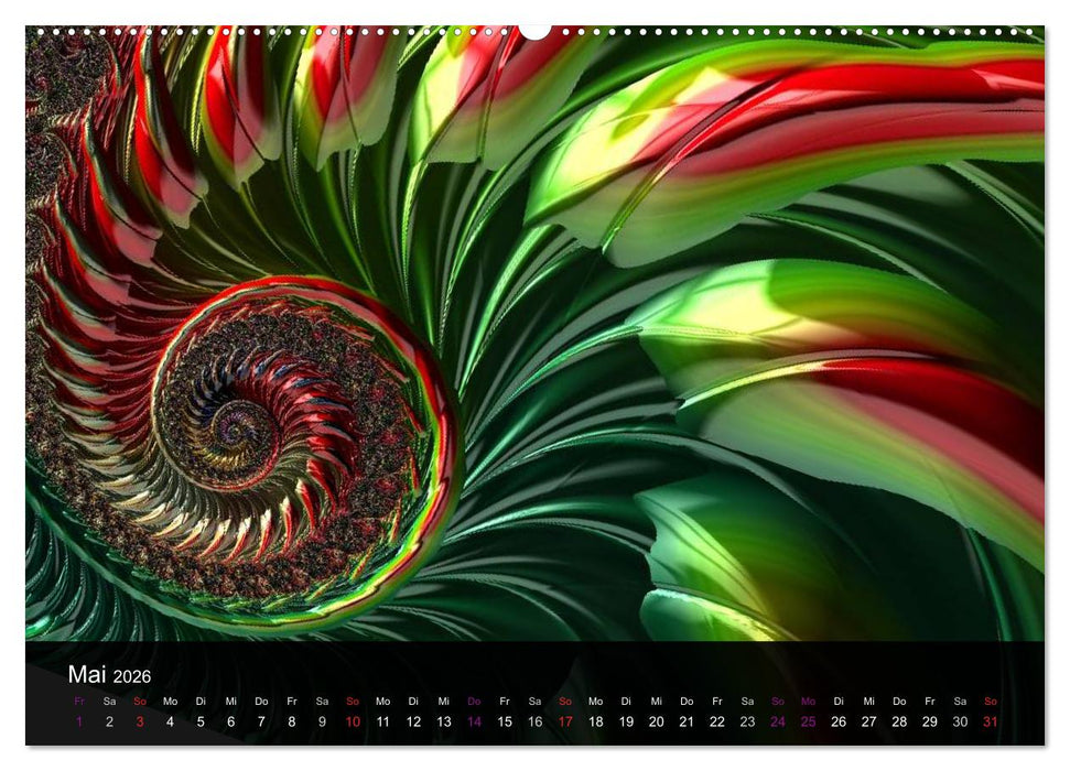 Fraktale Schönheit 2026 (CALVENDO Premium Wandkalender 2026)