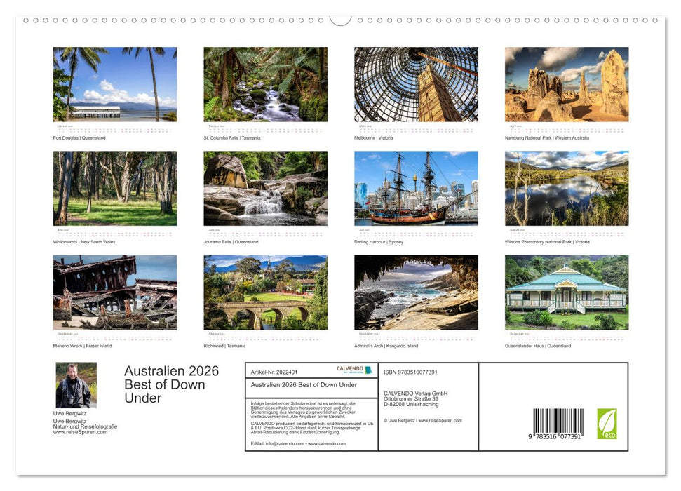 Australien 2026 Best of Down Under (CALVENDO Premium Wandkalender 2026)