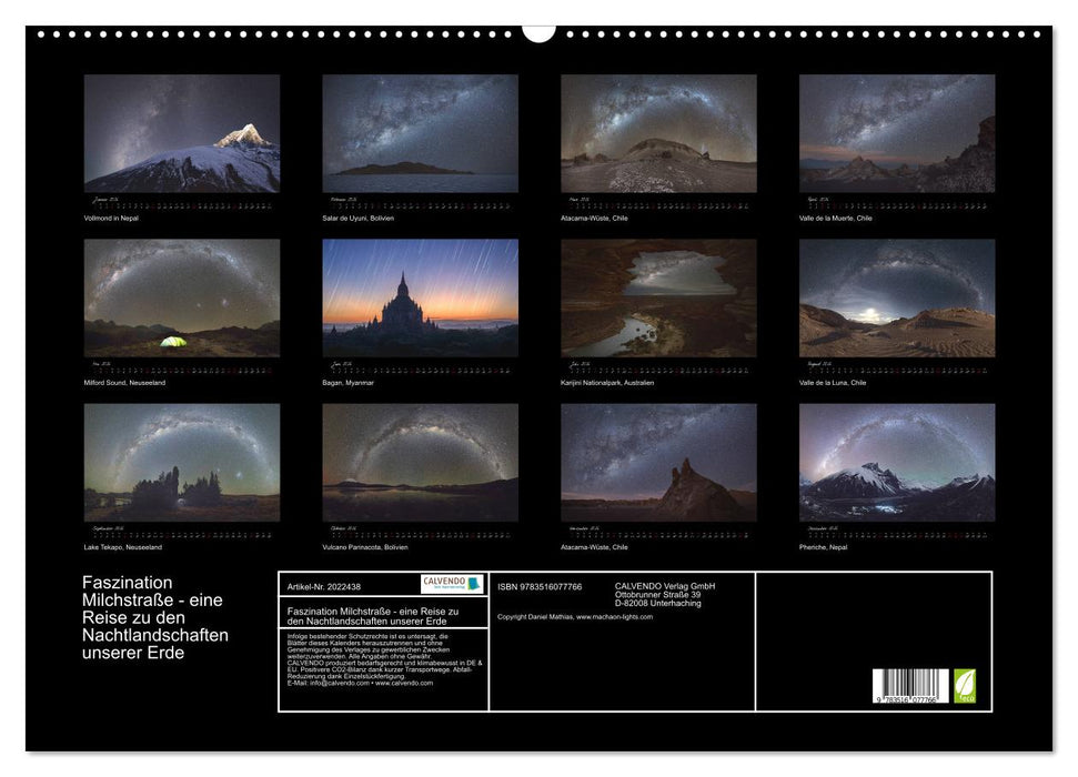 Faszination Milchstraße - eine Reise zu den Nachtlandschaften unserer Erde (CALVENDO Wandkalender 2026)
