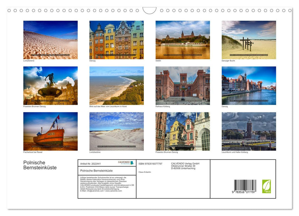 Polnische Bernsteinküste (CALVENDO Wandkalender 2026)