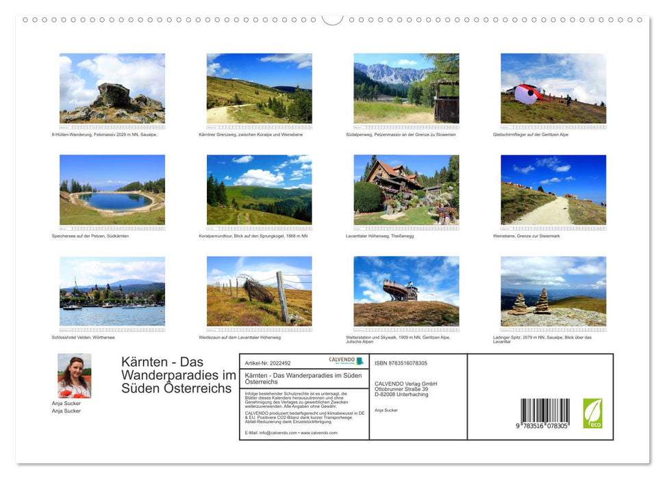 Kärnten - Das Wanderparadies im Süden Österreichs (CALVENDO Premium Wandkalender 2026)