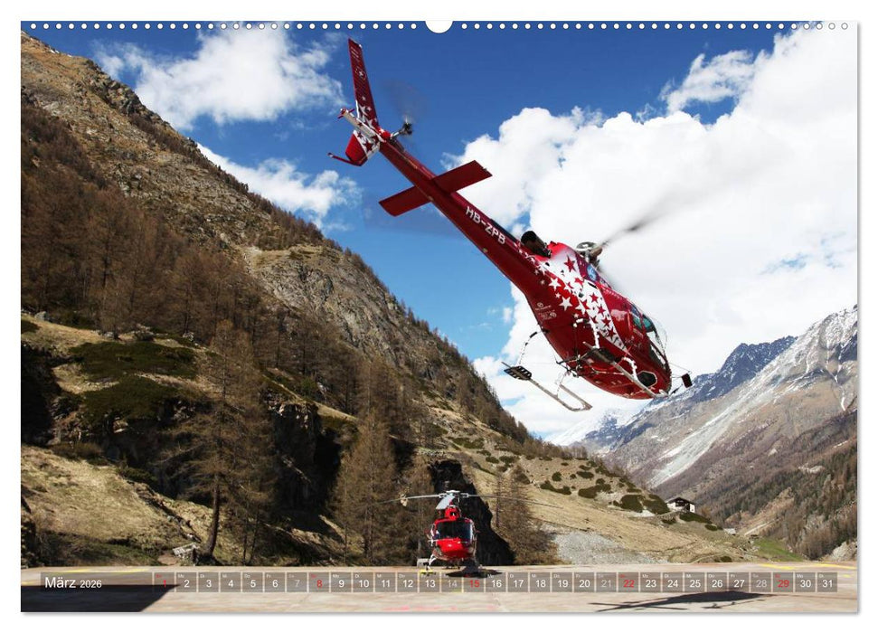 Helikopter in der Luft (CALVENDO Premium Wandkalender 2026)