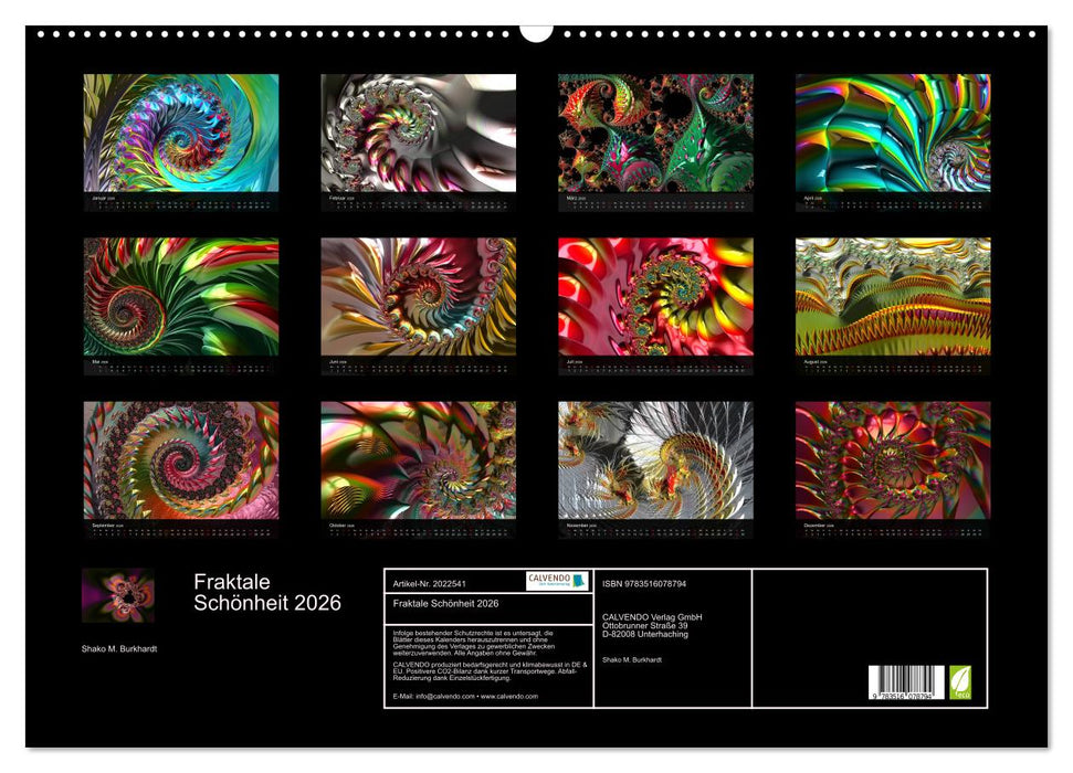 Fraktale Schönheit 2026 (CALVENDO Wandkalender 2026)
