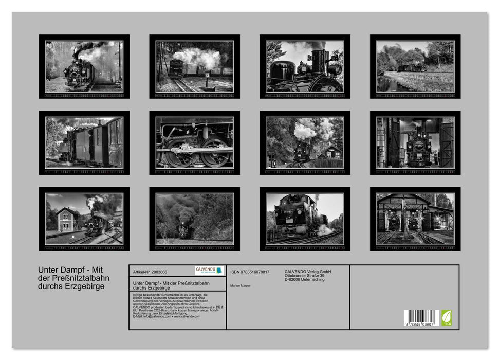 Unter Dampf - Mit der Preßnitztalbahn durchs Erzgebirge (CALVENDO Wandkalender 2026)