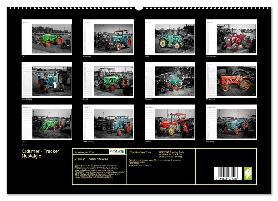 Oldtimer - Trecker Nostalgie (CALVENDO Premium Wandkalender 2026)