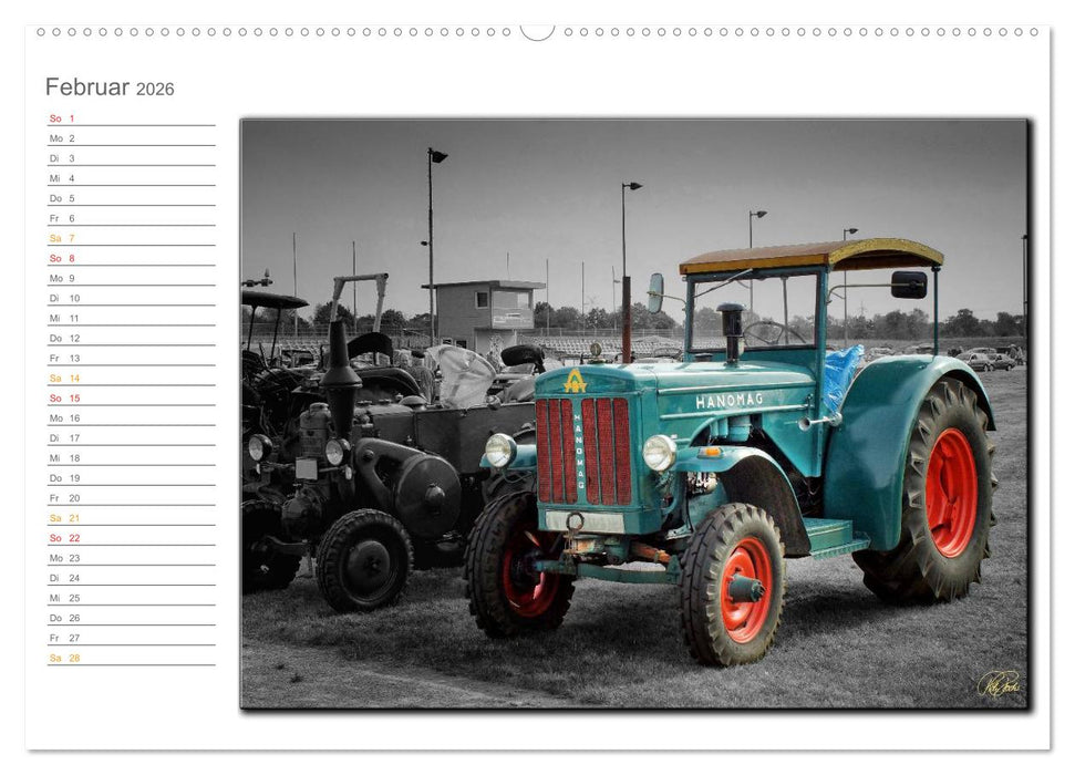 Oldtimer - Trecker Nostalgie (CALVENDO Premium Wandkalender 2026)