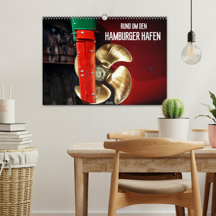 Rund um den Hamburger Hafen (CALVENDO Wandkalender 2026)