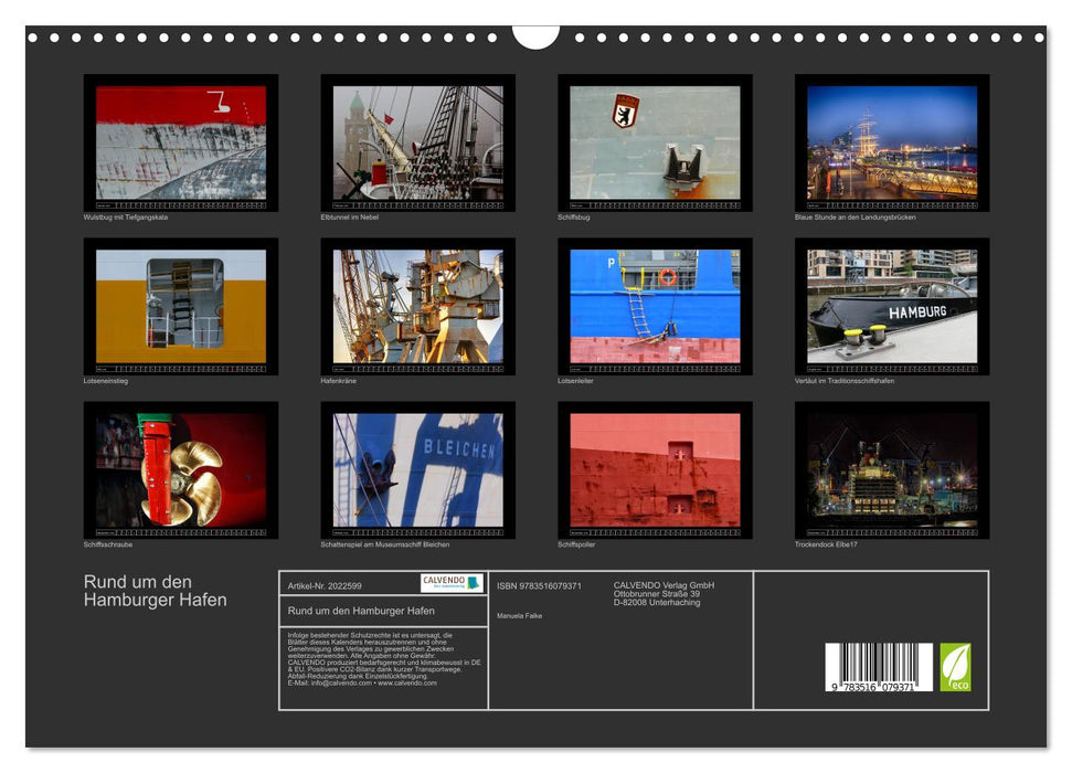 Rund um den Hamburger Hafen (CALVENDO Wandkalender 2026)