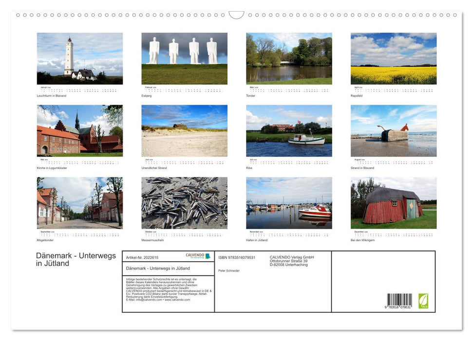 Dänemark - Unterwegs in Jütland (CALVENDO Wandkalender 2026)