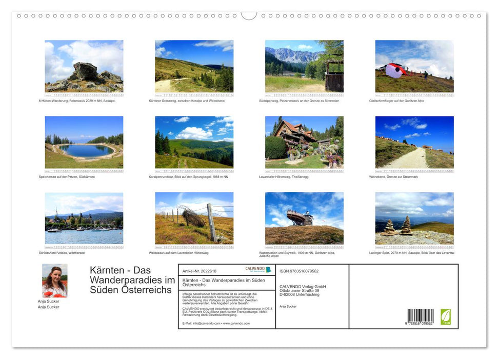 Kärnten - Das Wanderparadies im Süden Österreichs (CALVENDO Wandkalender 2026)