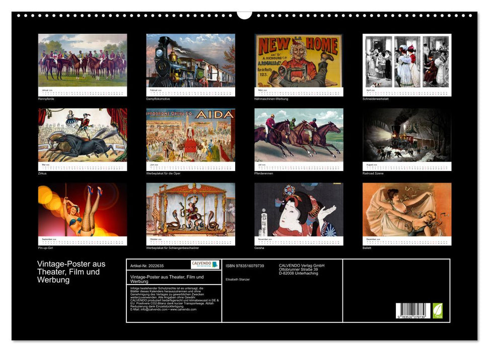 Vintage-Poster aus Theater, Film und Werbung (CALVENDO Wandkalender 2026)