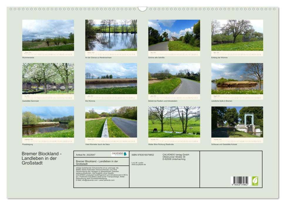 Bremer Blockland - Landleben in der Großstadt (CALVENDO Wandkalender 2026)