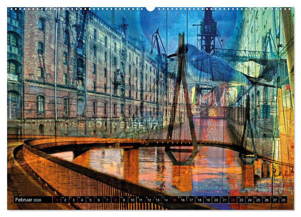 Hamburg Abstrakt (CALVENDO Premium Wandkalender 2026)