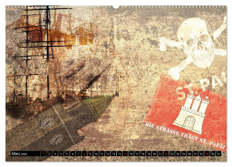 Hamburg Abstrakt (CALVENDO Premium Wandkalender 2026)