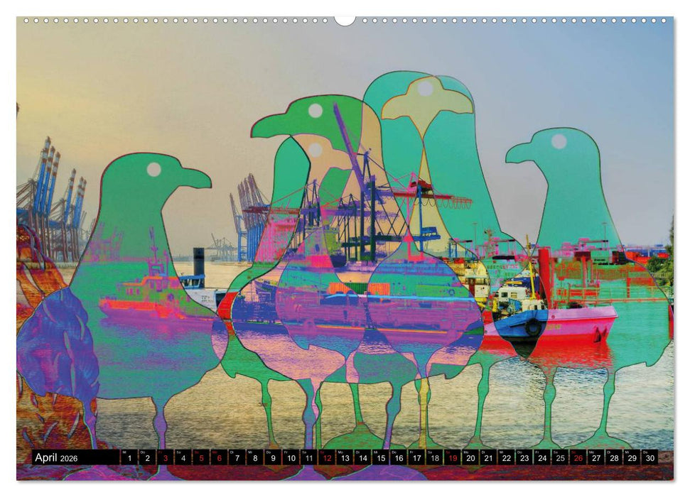 Hamburg Abstrakt (CALVENDO Premium Wandkalender 2026)