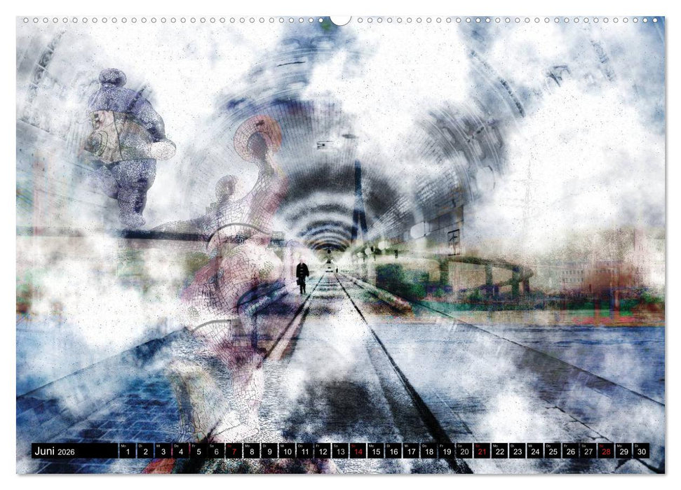 Hamburg Abstrakt (CALVENDO Premium Wandkalender 2026)