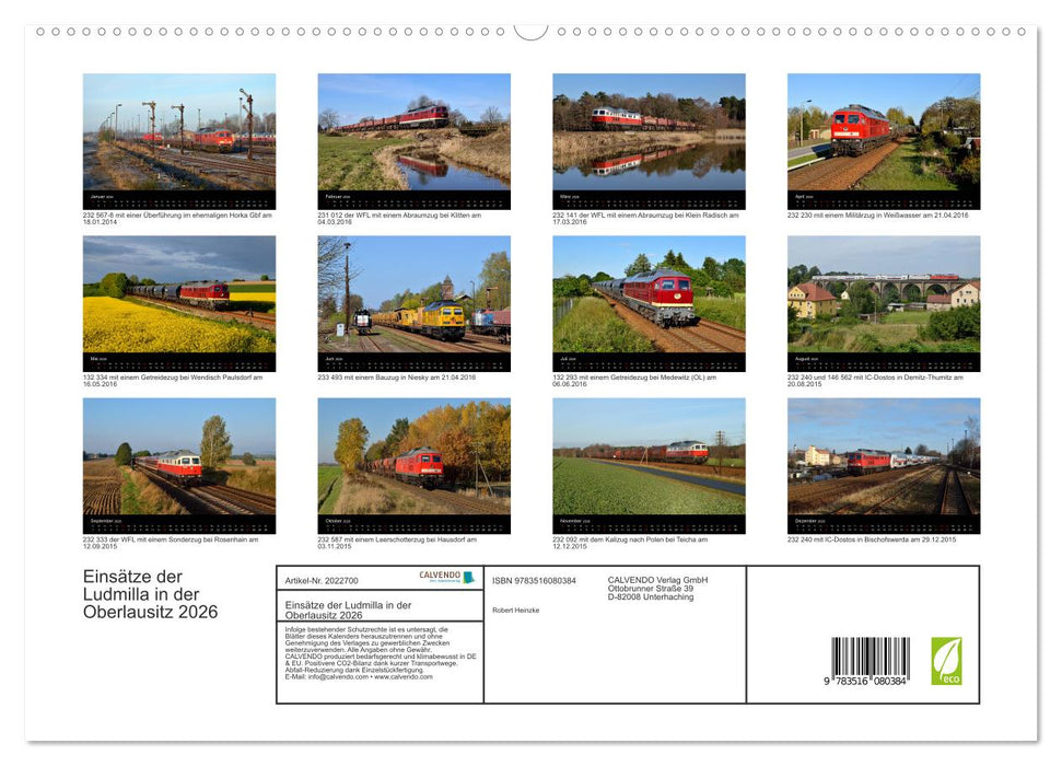 Einsätze der Ludmilla in der Oberlausitz 2026 (CALVENDO Premium Wandkalender 2026)