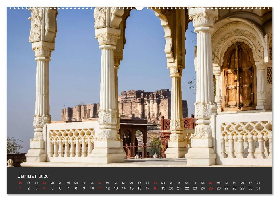Indien 2026 Tempel, Tiger und Paläste (CALVENDO Premium Wandkalender 2026)