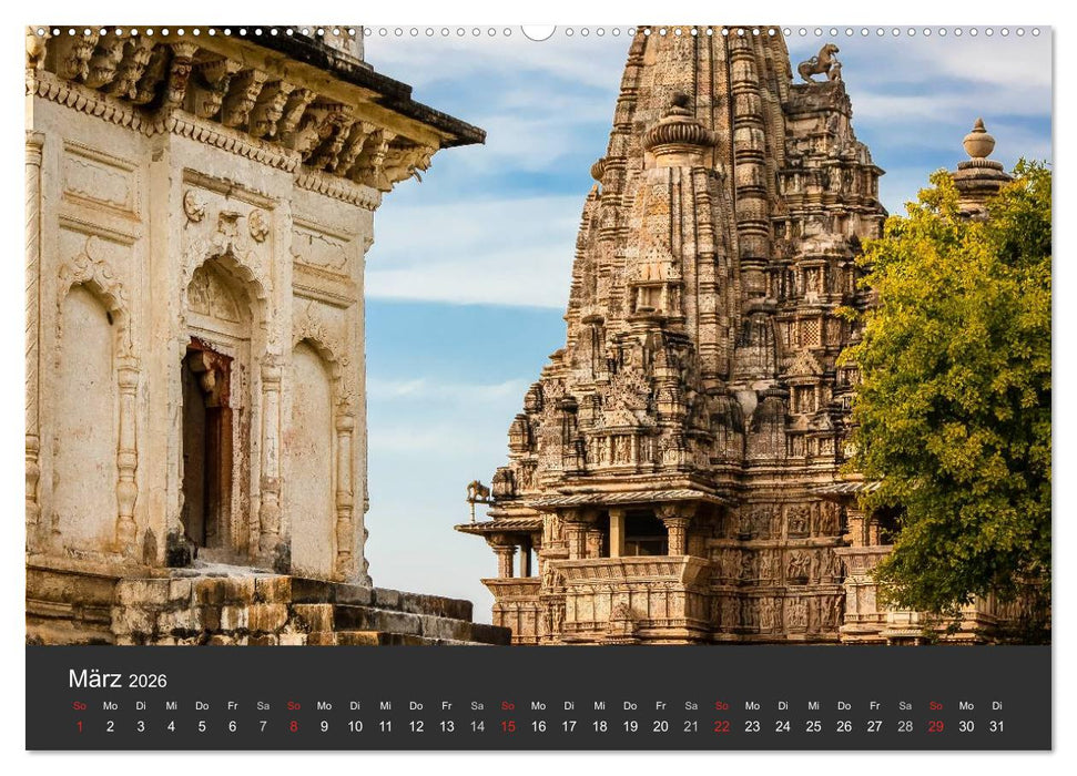 Indien 2026 Tempel, Tiger und Paläste (CALVENDO Premium Wandkalender 2026)