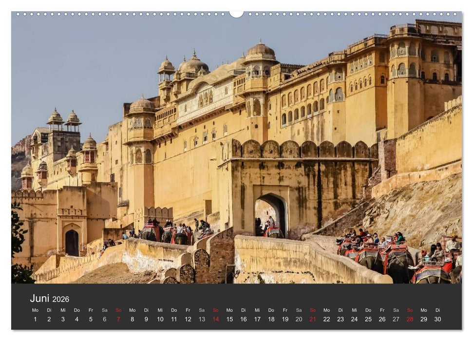 Indien 2026 Tempel, Tiger und Paläste (CALVENDO Premium Wandkalender 2026)
