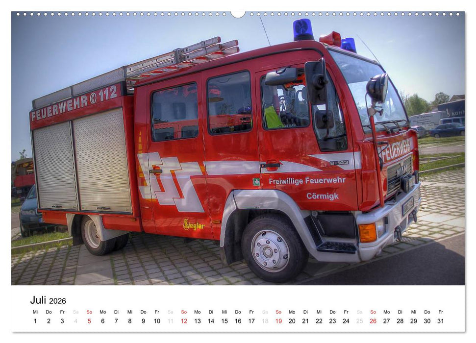 Feuerwehr im Bernburger Land (CALVENDO Premium Wandkalender 2026)