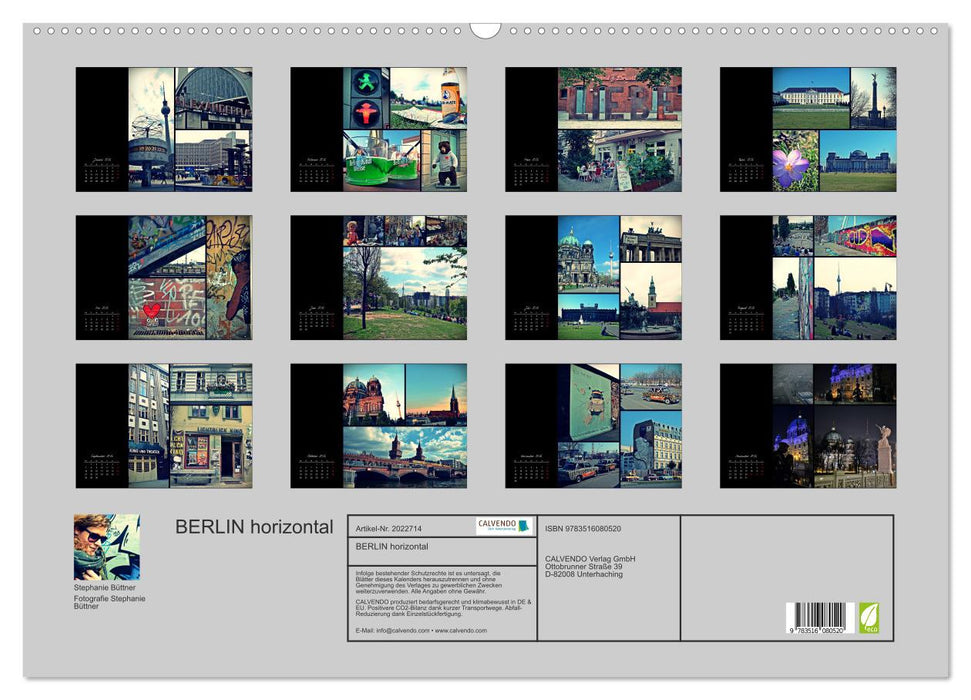 BERLIN horizontal (CALVENDO Wandkalender 2026)