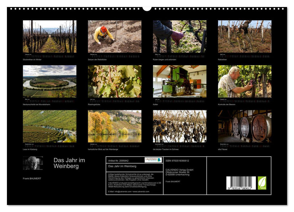 Das Jahr im Weinberg (CALVENDO Premium Wandkalender 2026)