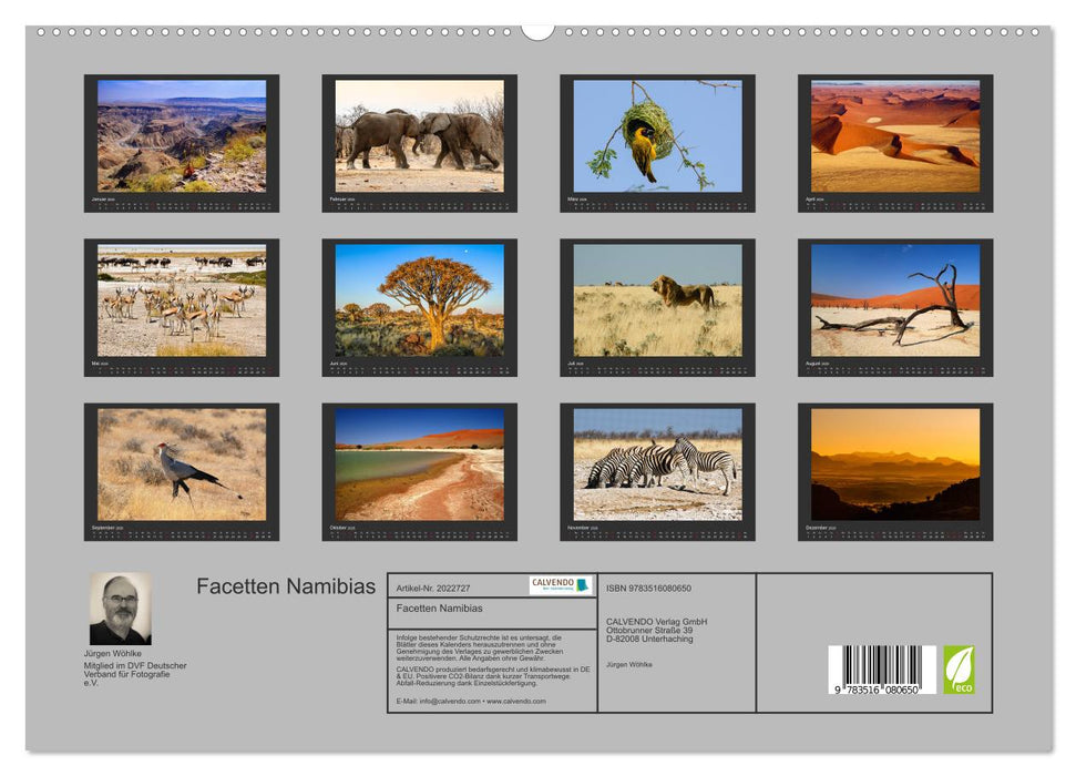 Facetten Namibias (CALVENDO Premium Wandkalender 2026)