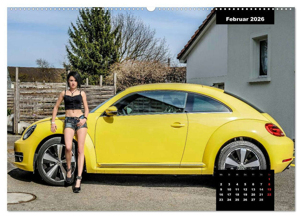Kurven - Fieber - Modelle und Autos (CALVENDO Premium Wandkalender 2026)