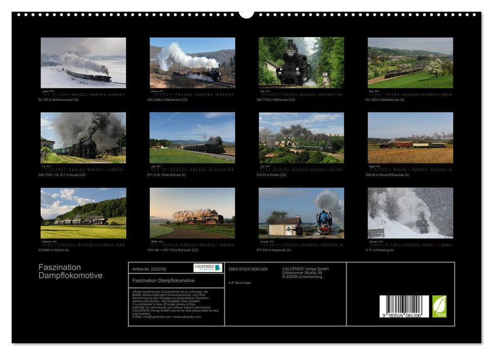Faszination Dampflokomotive (CALVENDO Premium Wandkalender 2026)