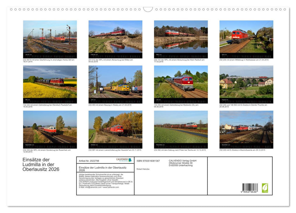 Einsätze der Ludmilla in der Oberlausitz 2026 (CALVENDO Wandkalender 2026)