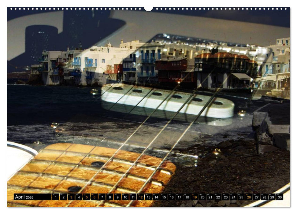 Mystische Gitarren (CALVENDO Premium Wandkalender 2026)
