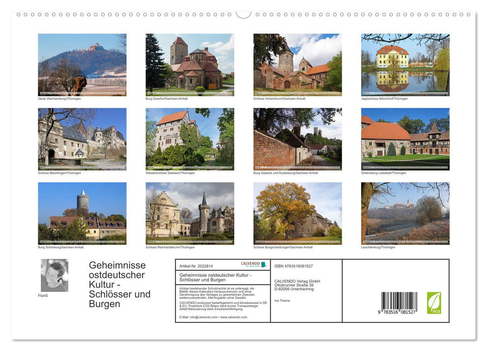 Geheimnisse ostdeutscher Kultur - Schlösser und Burgen (CALVENDO Premium Wandkalender 2026)