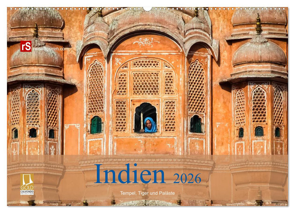 Indien 2026 Tempel, Tiger und Paläste (CALVENDO Wandkalender 2026)