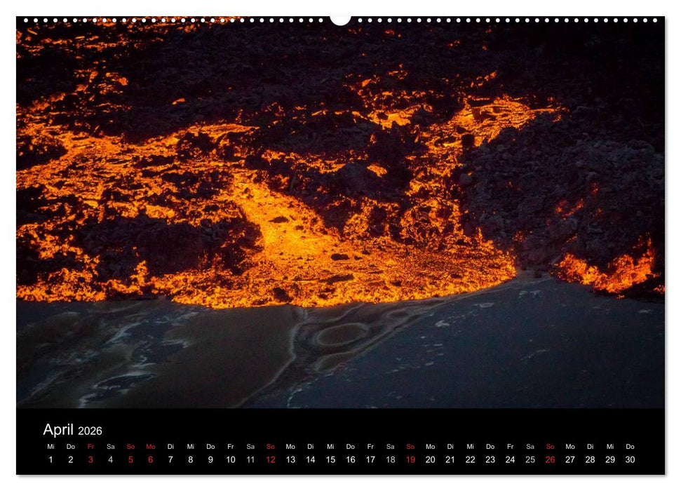 Vulkanausbruch - Island (CALVENDO Wandkalender 2026)