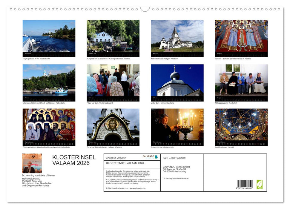 KLOSTERINSEL VALAAM 2026 (CALVENDO Wandkalender 2026)