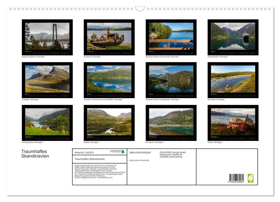 Traumhaftes Skandinavien (CALVENDO Wandkalender 2026)