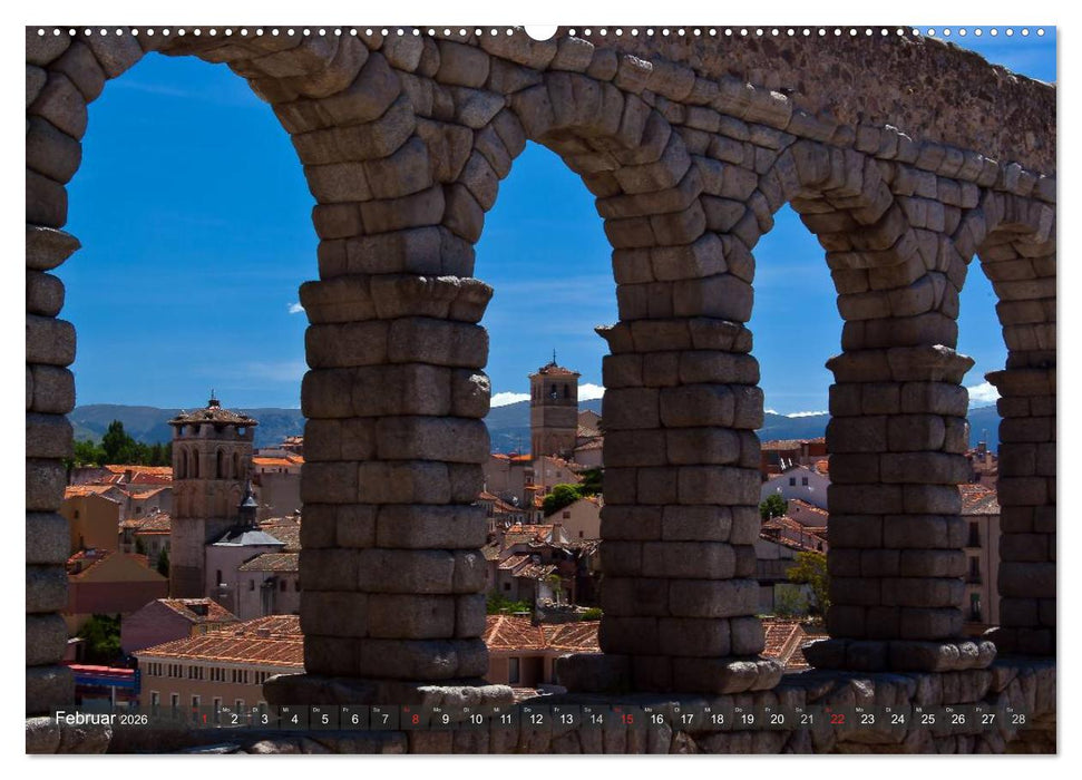 Ausflugziele um Madrid (CALVENDO Premium Wandkalender 2026)