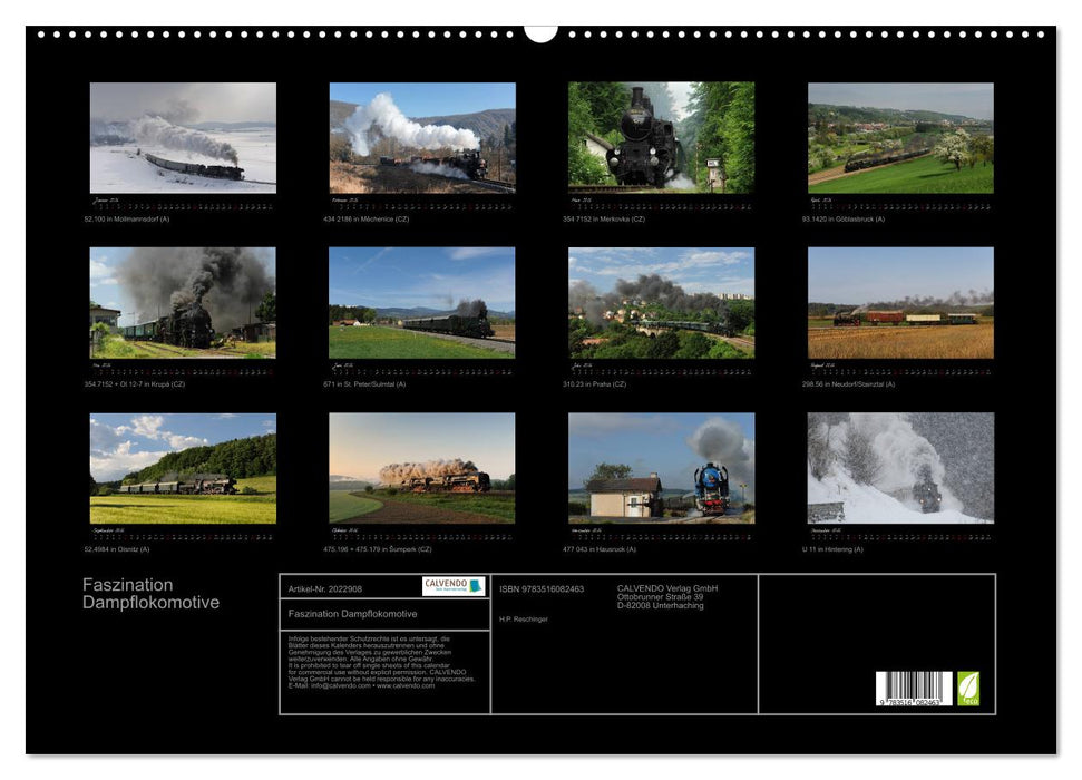 Faszination Dampflokomotive (CALVENDO Wandkalender 2026)