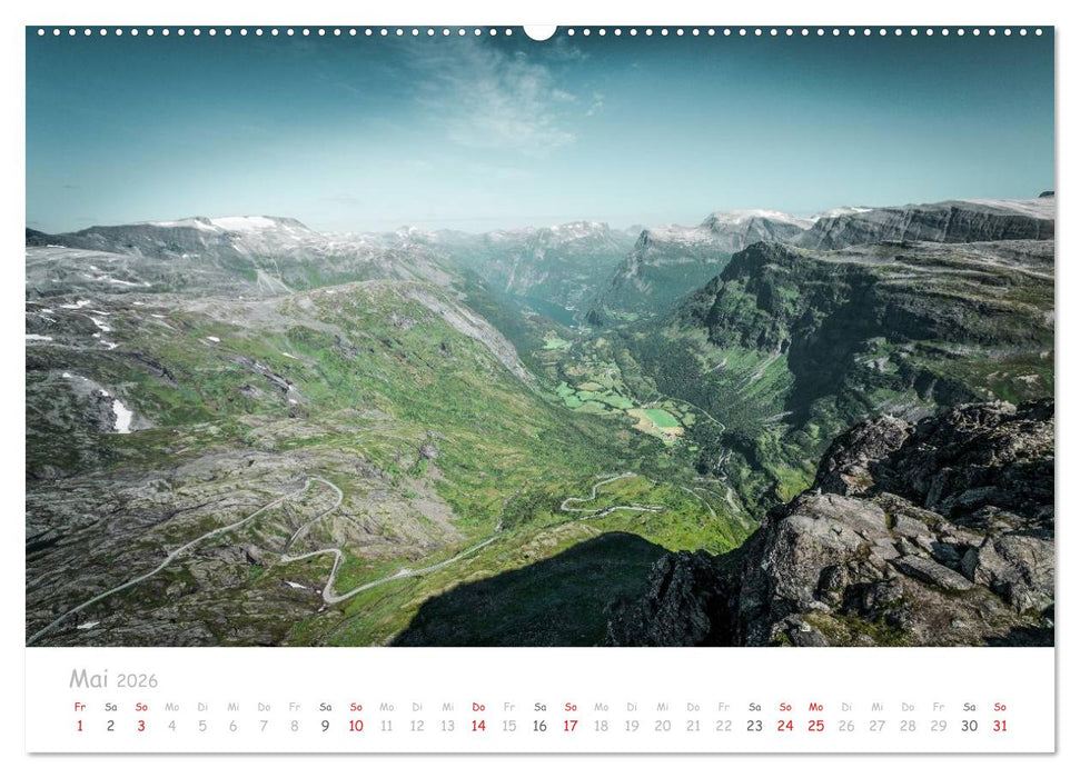 Norwegische Berg- und Fjordlandschaften (CALVENDO Wandkalender 2026)