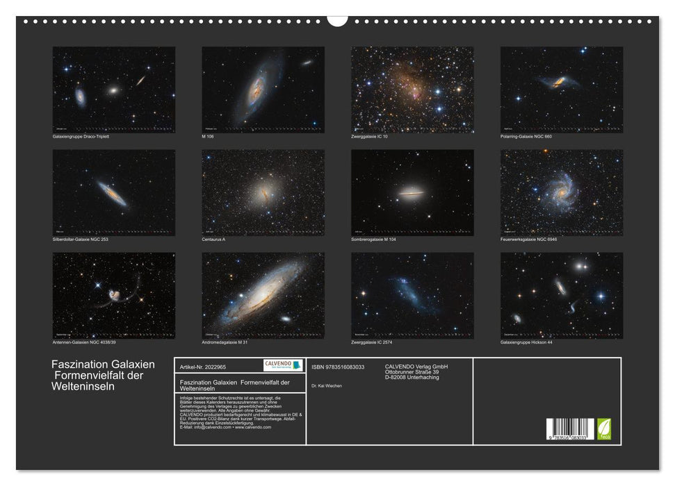 Faszination Galaxien Formenvielfalt der Welteninseln (CALVENDO Wandkalender 2026)