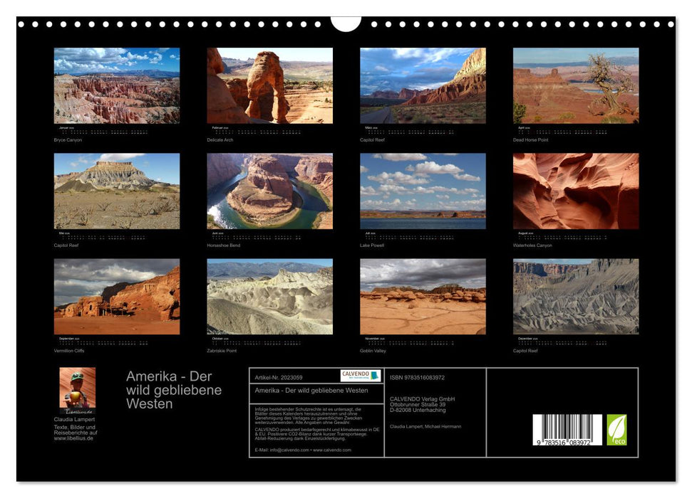 Amerika - Der wild gebliebene Westen (CALVENDO Wandkalender 2026)