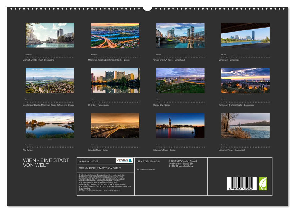 WIEN - EINE STADT VON WELT (CALVENDO Premium Wandkalender 2026)