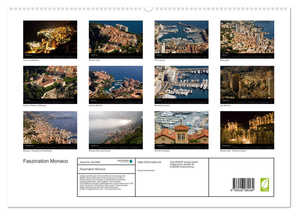 Faszination Monaco (CALVENDO Premium Wandkalender 2026)