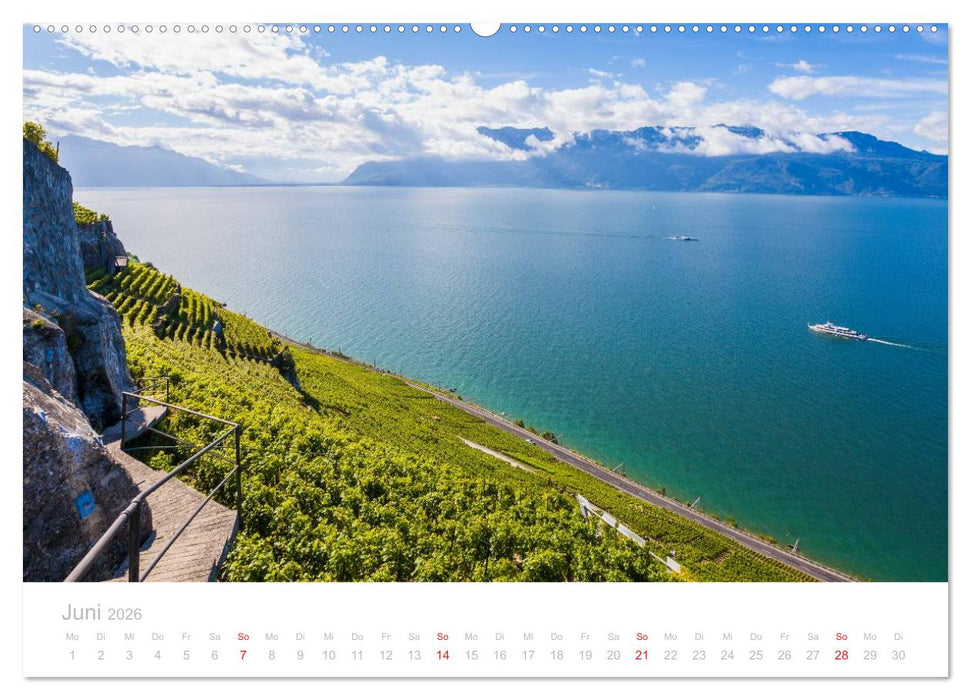 GENFER SEE Das Schweizer Ufer (CALVENDO Premium Wandkalender 2026)
