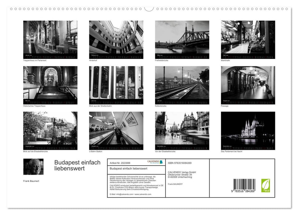 Budapest einfach liebenswert (CALVENDO Premium Wandkalender 2026)