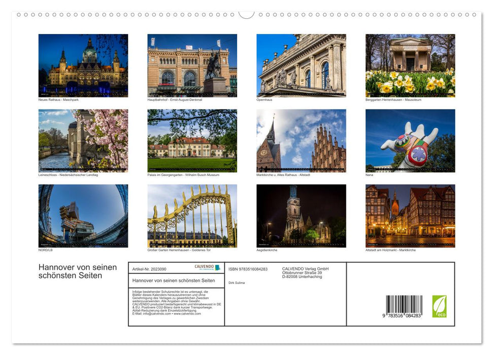 Hannover von seinen schönsten Seiten (CALVENDO Premium Wandkalender 2026)