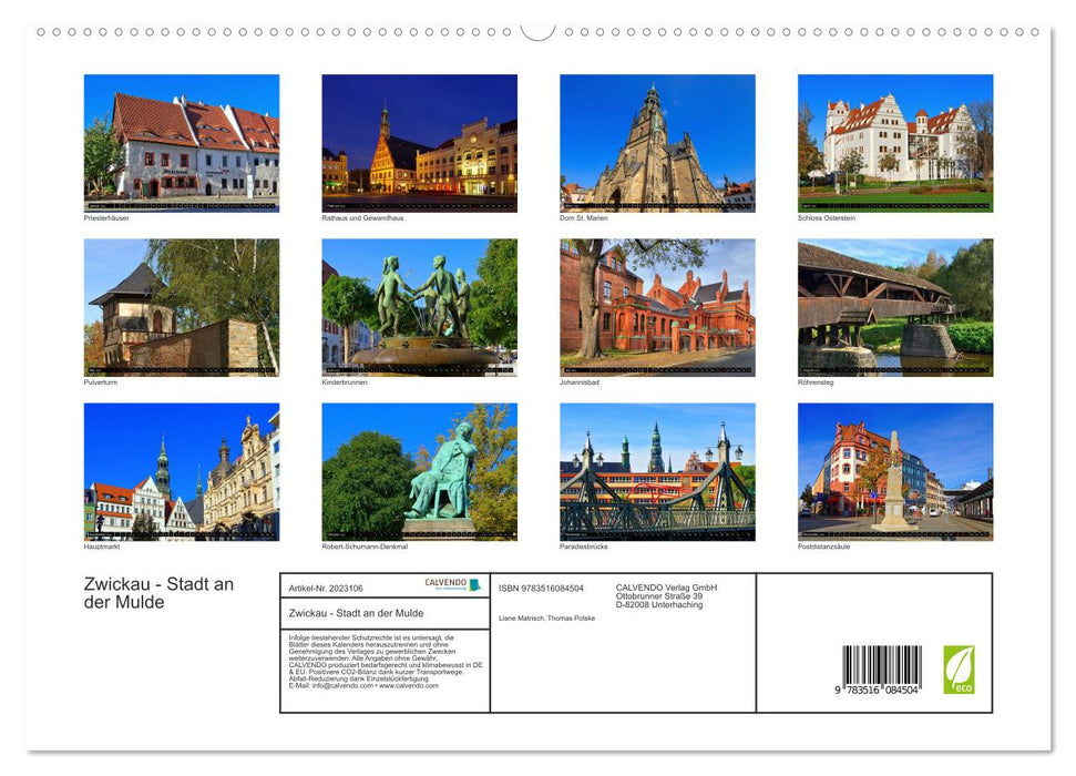 Zwickau - Stadt an der Mulde (CALVENDO Premium Wandkalender 2026)